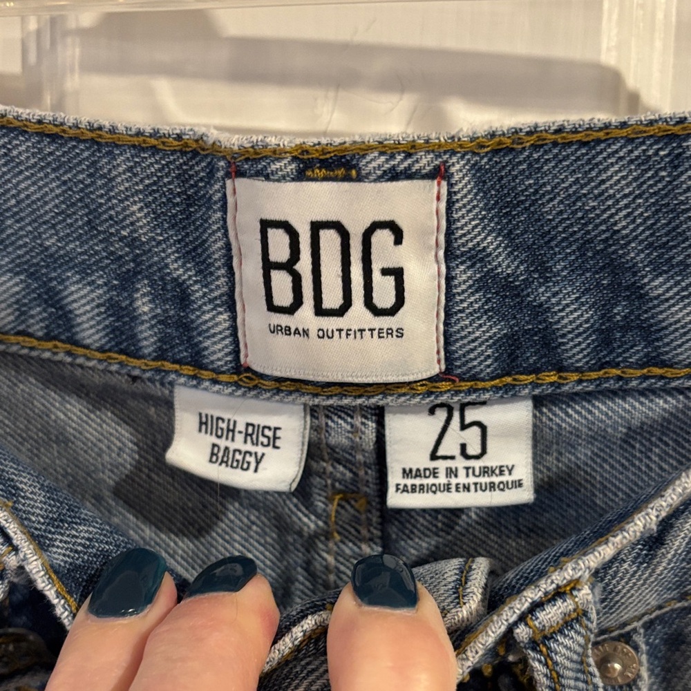 BDG Urban Outfitters Women's High-Rise Baggy Distressed Y2K Jeans size 25 (2) - Picture 3 of 5
